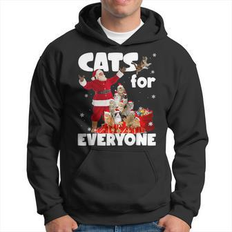 Cats For Everyone Christmas Tree Santa Xmas Pajamas Matching Hoodie - Seseable