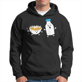 Cereal Chasing Milk Cornflakes Breakfast Cereal Hoodie - Monsterry DE