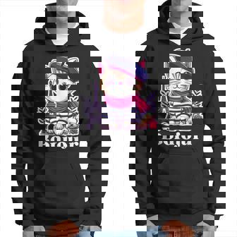 Chat Français Drôle Kawaii À Paris France Bonjour Sweat à capuche - Cadeauxyz