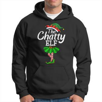 Chatty Elf Christmas Costume Matching Family Elf Squad Hoodie - Thegiftio UK