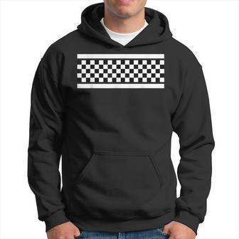 Checkered Black And White Pattern Surfing And Skateboard Hoodie - Monsterry UK