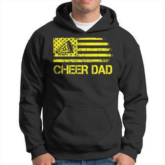 Cheer Dad Cheerleading Usa Flag Fathers Day Cheerleader Hoodie - Seseable