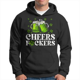 Cheers Fuckers St Patrick's Day Beer Drinking Hoodie - Seseable
