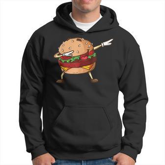 Cheeseburger Dab Pose Dabbing Dance National Burger Day Pun Hoodie - Monsterry AU