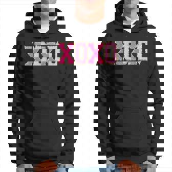 Chenille Patch Sparkling Xoxo Valentines Day Heart Love Hoodie - Seseable