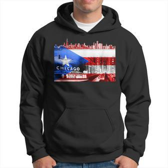 Chicago Boricua Chi-Town Windy City Rican Puerto Rico Flag Hoodie - Monsterry UK