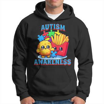 Chicken Nugget And French Fries Autism Awareness Hoodie - Seseable