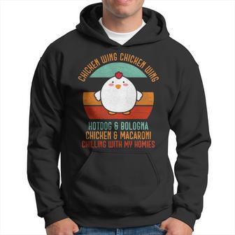 Chicken Wing Chicken Wing Song Lyric Hot Dog Bologna T Hoodie | Mazezy