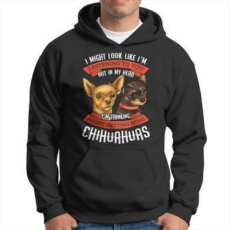 Chihuahua Thinking About Dog Breed Animal Lover Hoodie - Thegiftio UK