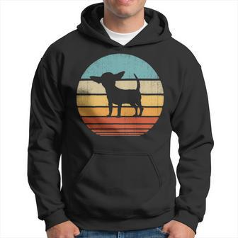Chihuahua Vintage Silhouette 60S 70S Retro Dog Lover Hoodie | Mazezy