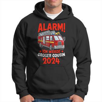 Children's Alarm Ich Werde Großer Cousin 2024 Fire Brigade Hoodie - Geschenkecke