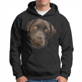 Chocolate Labrador Retriever Face Hoodie - Thegiftio UK