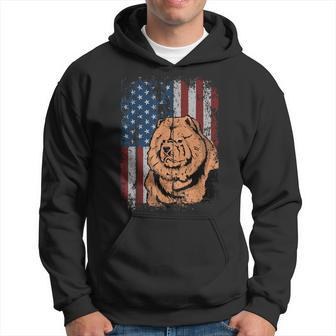 Chow Chow American Flag Patriotic Chow Chow Owner Hoodie - Monsterry