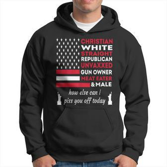 Christian White Straight Independence Day Memorial Day Pride Hoodie | Mazezy CA