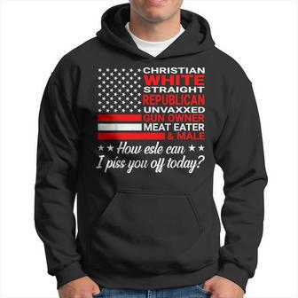 Christian White Straight Republican Unvaxxed Gun Owner Hoodie - Seseable