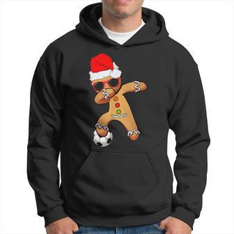 Christmas Dabbing Gingerbread Soccer Boys Hoodie - Monsterry CA