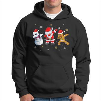 Christmas Dabbing Santa Claus Children Men Hoodie - Seseable