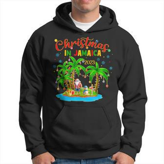 Christmas In Jamaica Santa Family Tropical Vacation Hoodie | Mazezy
