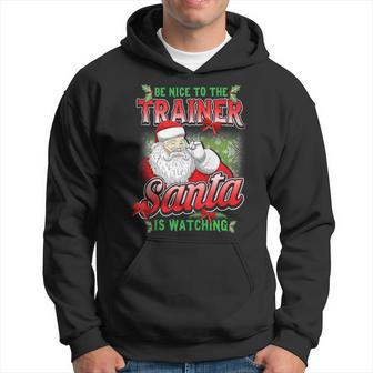 Christmas Personal Trainer Gym Workout Exercise Santa Claus Hoodie - Monsterry CA