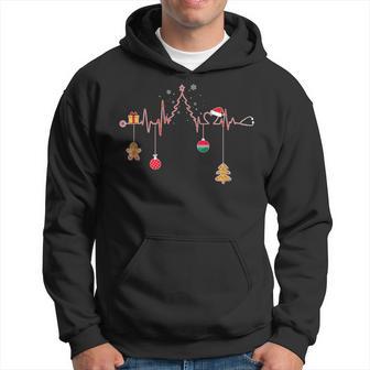 Christmas Tree Heartbeat Christmas Nursing Costume Hoodie - Thegiftio UK