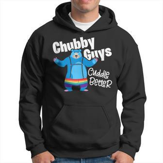 Chubby Guys Cuddle Better Lgbtq Gay Pride Bear Hoodie - Monsterry CA