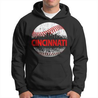 Cincinnati Souvenir Baseball City Downtown I Love Cincinnati Hoodie - Monsterry