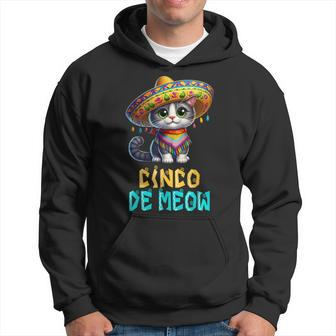 Cinco De Meow With Smiling Cat Lover Hoodie - Seseable