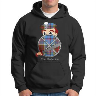 Clan Anderson Surname Last Name Scottish Tartan Crest Hoodie - Seseable