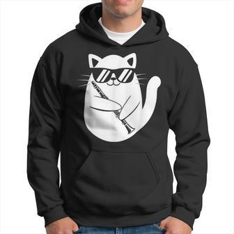 Clarinet Player Cat Clarinetist Music Lover Marching Band Hoodie - Seseable
