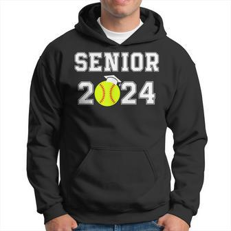 Class Of 2024 Softball Player Senior 2024 High School Grad Hoodie - Seseable