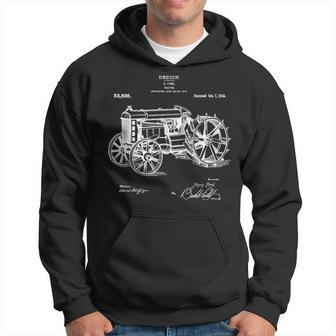 Classic Vintage Patent 1919 Farm Tractor Hoodie | Mazezy