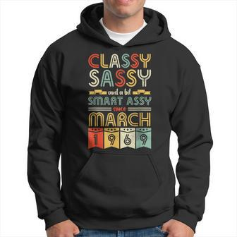Classy Sassy A Bit Smart Assy Since March 1969 55 Years Old Hoodie | Mazezy