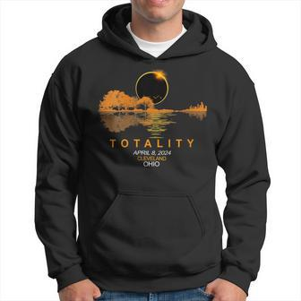 Cleveland Ohio Total Solar Eclipse 2024 Guitar Hoodie | Mazezy