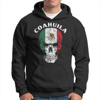 Coahuila Mexico Flag On Skull Coahuila Hoodie - Monsterry UK