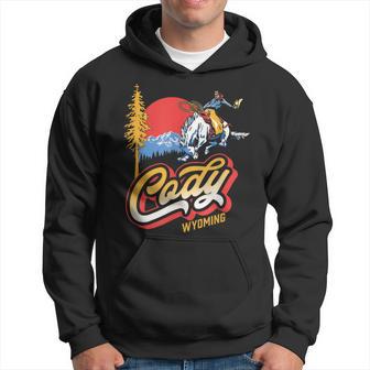 Cody Wyoming Vintage Rodeo Cowboy Bronco Retro 80S Outdoors Hoodie - Monsterry DE