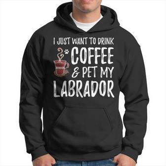 Coffee Lover Labrador Labrador Dog Mom Hoodie | Mazezy