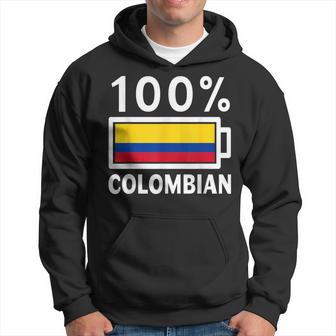 Colombia Flag 100 Colombian Battery Power Hoodie - Monsterry DE