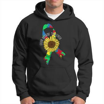 Color Outside The Lines Puzzle Cool Autism Awareness Hoodie - Monsterry DE