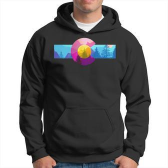 Colorado Flag Mountains Forest Beer League Sports Hoodie | Mazezy