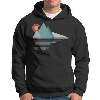 Colorado Flag Mountains Pullover Hoodie | Mazezy