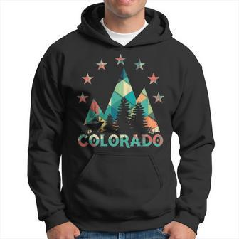 Colorado Mountains Pine Trees And Elk Poly Hoodie | Mazezy