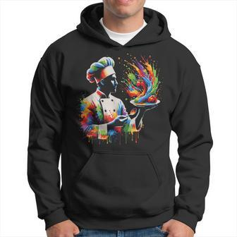 Colorful Chef With Splash Art Kitchen Cooking Lovers Hoodie - Thegiftio UK