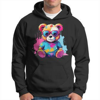 Colorful Teddy Bear Hoodie - Seseable