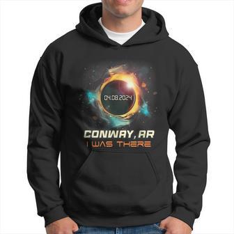 Colorful Total Solar Eclipse Conway Arkansas Ar Hoodie - Monsterry UK