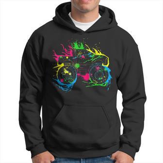 Colourful Spalsh Monster Truck Hoodie - Thegiftio UK