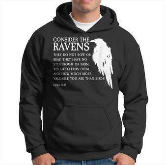 Consider The Ravens Luke 12 Hoodie - Monsterry