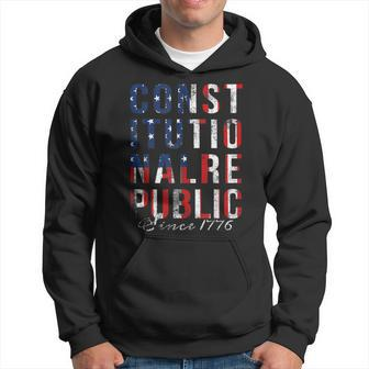Constitutional Republic Since 1776 Usa America 4Th Of July Hoodie - Monsterry DE