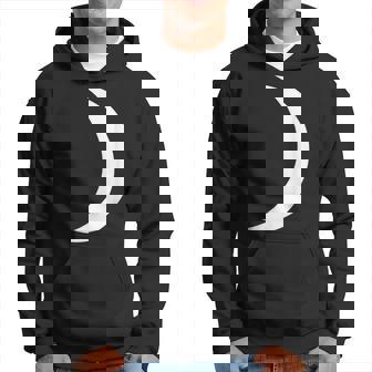 Cool Big White Crescent Moon Astronomy Hoodie - Monsterry