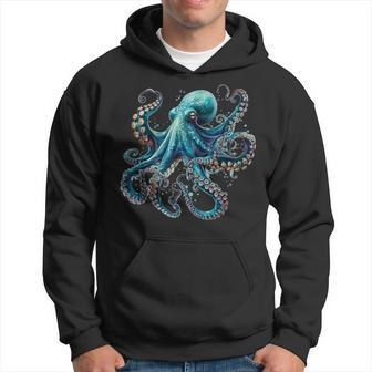 Cool Blue Octopus Hoodie - Monsterry