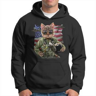 Cool Cat Impersonate United States Air Force Pilot Hoodie - Monsterry